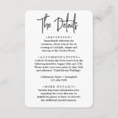 Bruiloft Details · Foto en Modern Trendy Script Informatiekaartje (Voorkant)