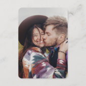 Bruiloft Details · Foto en Typewriter Typografie Informatiekaartje (Achterkant)