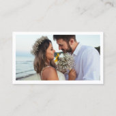 Bruiloft details foto modern chic handschrift informatiekaartje (Achterkant)