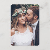 Bruiloft Details · Foto & Stijlvolle Deco Typograf Informatiekaartje (Achterkant)