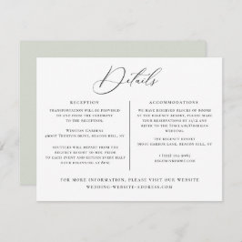 Bruiloft Details Informatie Sjabloon Kaart