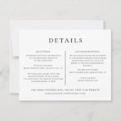 Bruiloft Details Informatie Sjabloon Kaart (Voorkant)