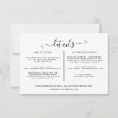 Bruiloft Details Informatie Sjabloon Kaart (Voorkant)