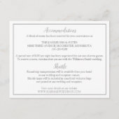 Bruiloft Details Kaart / Info Kaart | Nadine (grij (Achterkant)