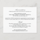 Bruiloft Details Kaart | Luxe kalligrafie (zwart) (Achterkant)