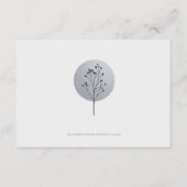 Bruiloft details kaart met besneeuwde bloem (Voorkant)