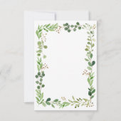 Bruiloft details kaart met groen (Achterkant)
