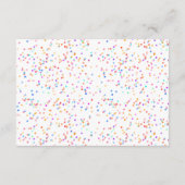 Bruiloft Details Kleurrijke Rainbow Confetti Informatiekaartje (Achterkant)