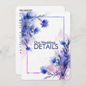 💍Bruiloft DETAILS Korenbloem Reverie Informatiekaartje (Voorkant / Achterkant)