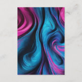Bruiloft Details-Modern Abstract blauw en roze- Informatiekaartje (Achterkant)
