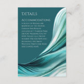 Bruiloft Details-Modern Abstract Smaragd Groen Informatiekaartje (Achterkant)