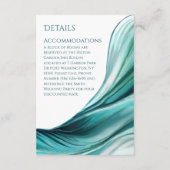 Bruiloft Details-Modern Abstract Smaragd Groen Informatiekaartje (Achterkant)