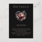 Bruiloft Details-Modern Roos met een hart- Informatiekaartje (Voorkant)