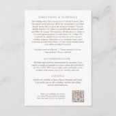 Bruiloft details QR bruiloft geel leucadendron Informatiekaartje (Achterkant)
