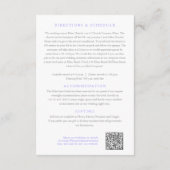 Bruiloft details QR bruiloft paarse aardappelwijns Informatiekaartje (Achterkant)