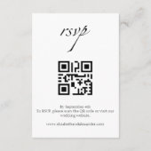 Bruiloft details | RSVP | QR-code behuizing Kaart (Achterkant)