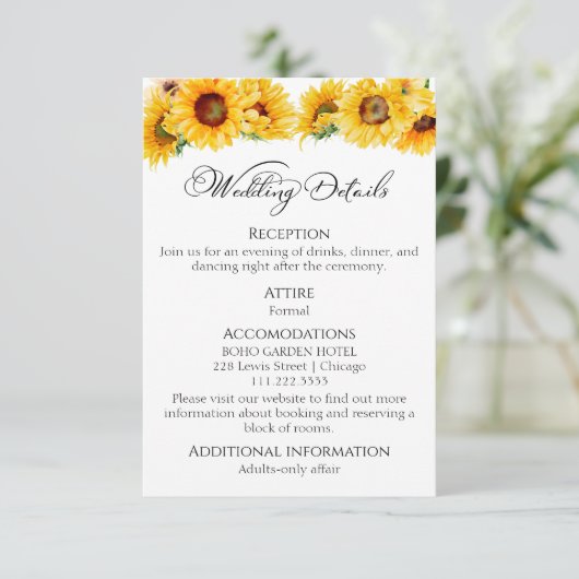 Bruiloft details | RSVP | QR-code behuizing Kaart (Staand voorkant)