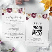 Bruiloft details | RSVP | QR-code behuizing Kaart