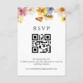 Bruiloft details | RSVP | QR-code behuizing Kaart (Achterkant)