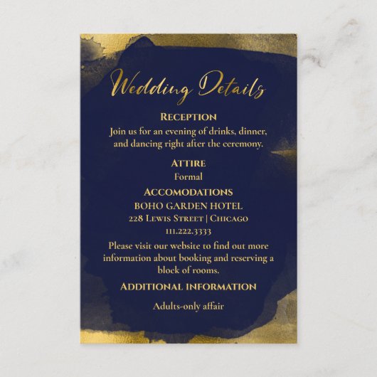 Bruiloft details | RSVP | QR-code behuizing Kaart (Voorkant)