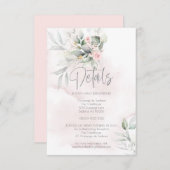 Bruiloft | Details Rustic Flowers en Eucalyptus Kaart (Voorkant / Achterkant)