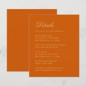 Bruiloft Details Verbrande Sinaasappel Budget Behu (Voorkant / Achterkant)