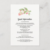 Bruiloft details | Waterverf Berry Branch Kaart (Voorkant)