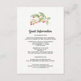 Bruiloft details | Waterverf Berry Branch Kaart