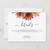 Bruiloft Details Zonnebloem Bourgondië Land Kaart (Voorkant)