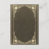 Bruiloft Details Zwart Goud  Elegant Script Informatiekaartje (Achterkant)