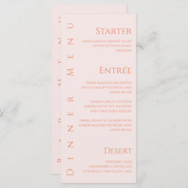 Bruiloft Diner en Bar Menu-Blush Menu