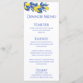 Bruiloft Diner en Bar Menu-citroenen Menu (Voorkant)