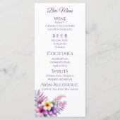 Bruiloft Diner en Bar Menu-Island Romance Menu (Achterkant)