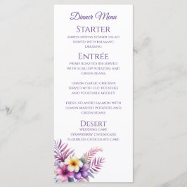 Bruiloft Diner en Bar Menu-Island Romance Menu