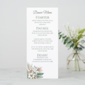 Bruiloft Diner en Bar Menu-Tropische Elegantie Menu (Staand voorkant)