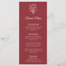 Bruiloft Diner en Bar Menu-Wildflower Elegance Menu