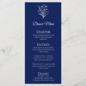 Bruiloft Diner en Bar Menu-Wildflower Elegance Menu (Voorkant)