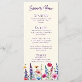Bruiloft Diner en Bar Menu-Wildflower Symfonie Menu