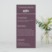 Bruiloft Diner en Drink Menu-Wijn en Wit- Menu (Staand voorkant)