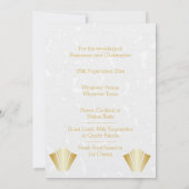 Bruiloft Diner Menu Gouden Art Deco Kaart (Achterkant)