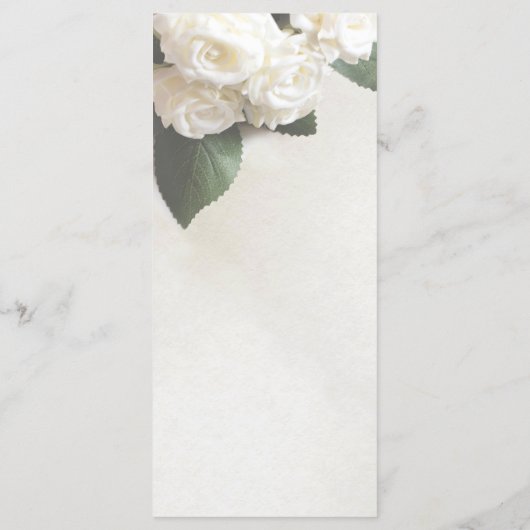  bruiloft diner menu Sjabloon wit (Achterkant)