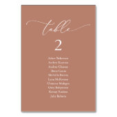 Bruiloft diner, moderne gast zitplaatsen kaart taf (Achterkant)