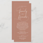 Bruiloft diner, plaats instelling dank u kaart (Voorkant / Achterkant)