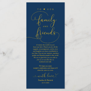 Bruiloft diner, plaats instelling dank u kaart