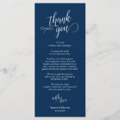 Bruiloft diner, plaats instelling dank u kaarten (Voorkant)