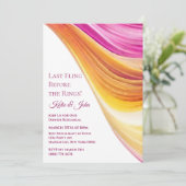 Bruiloft-diner repetitie-modern roze Sinaasappel g Kaart (Staand voorkant)