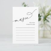 Bruiloft Diner Song Muziek Opties Informatiekaartje (Staand voorkant)