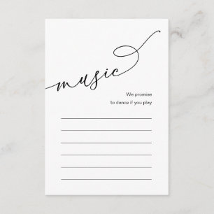 Bruiloft Diner Song Muziek Opties Informatiekaartje