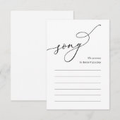 Bruiloft Diner Song Muziek Opties Informatiekaartje (Voorkant / Achterkant)