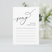 Bruiloft Diner Song Muziek Opties Informatiekaartje (Staand voorkant)